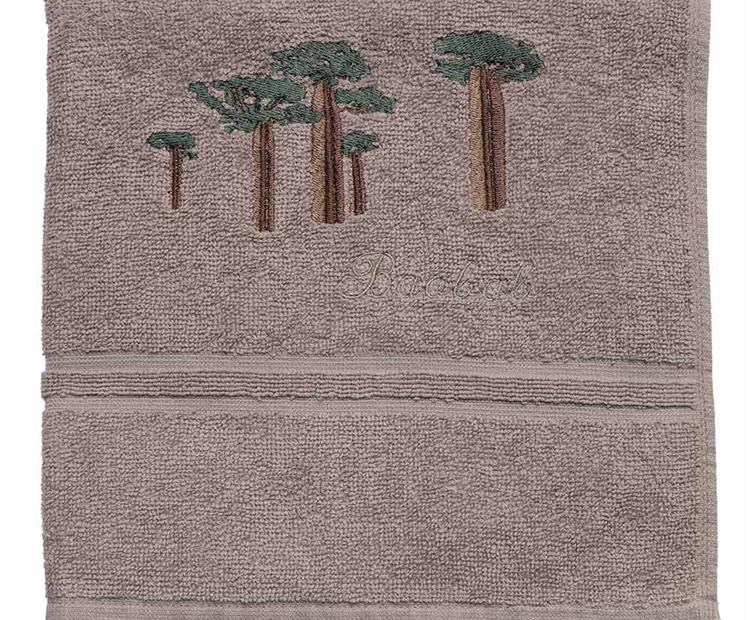 Frottiertuch mit Stickerei Afrika: Baobab