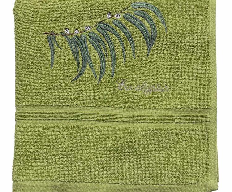 Frottiertuch mit Stickerei Australien: Eucalyptus