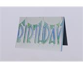 Geburtstagskarte Happy Birthday blaugrün