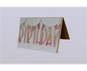 Geburtstagskarte Happy Birthday lachsrosa