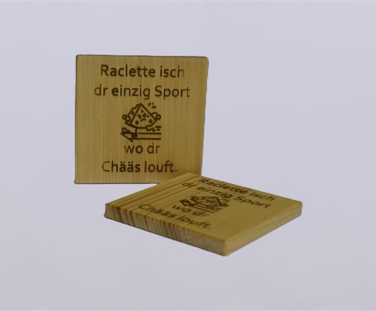 Raclette-Untersetzer - Sport wo dr Chäs louft