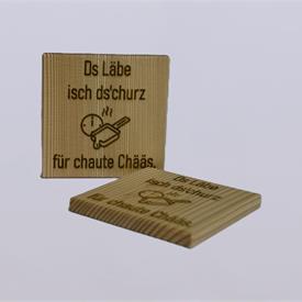 Raclette-Untersetzer - ...z'churz für chaute Chäs